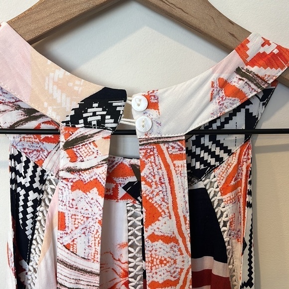 Anthropologie Abel the Label Aztec Geo Print Halter Maxi Dress Size M - Picture 6 of 10